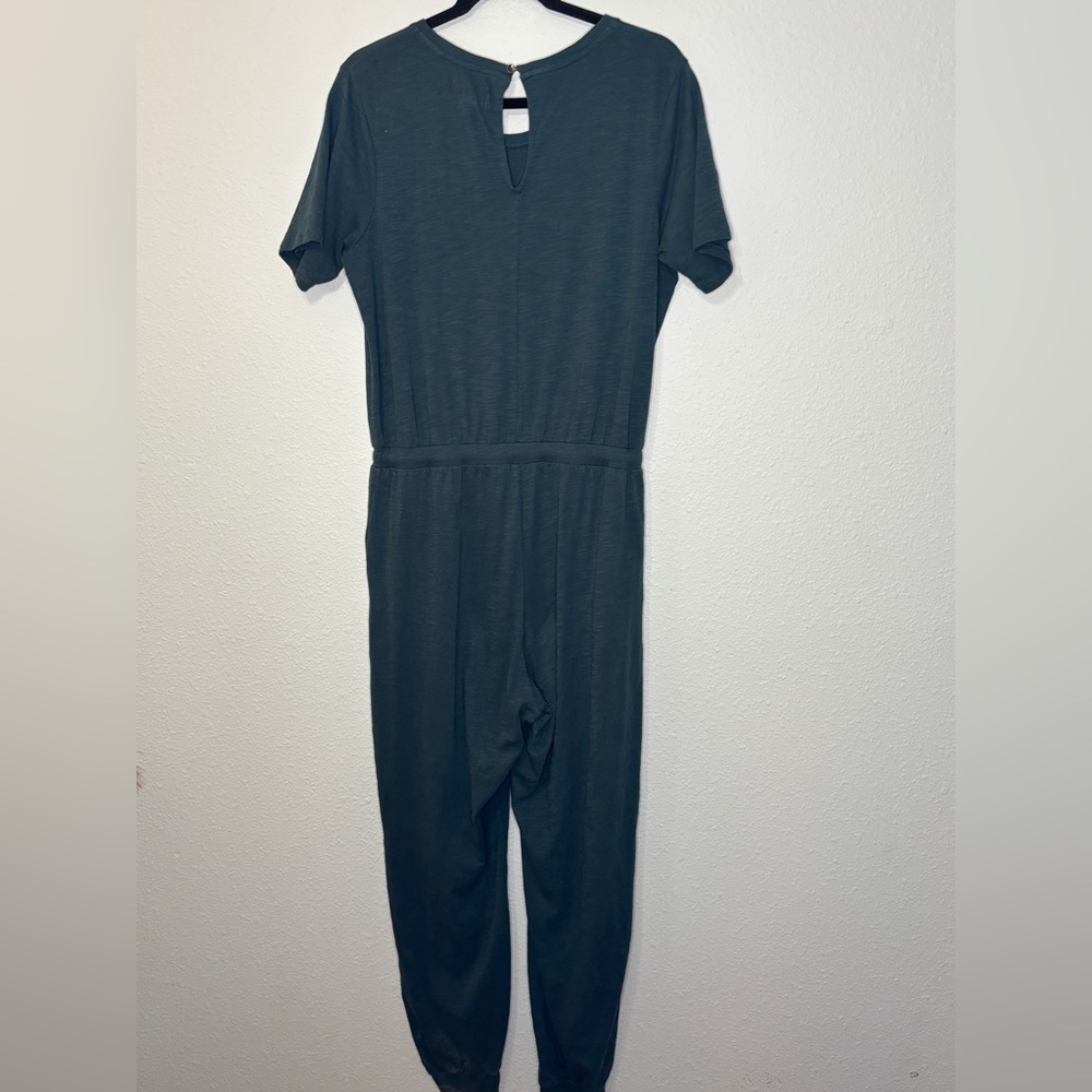 Pact The House Organic Cotton Slub Jumpsuit Dark Teal M - Picture 4 of 8
